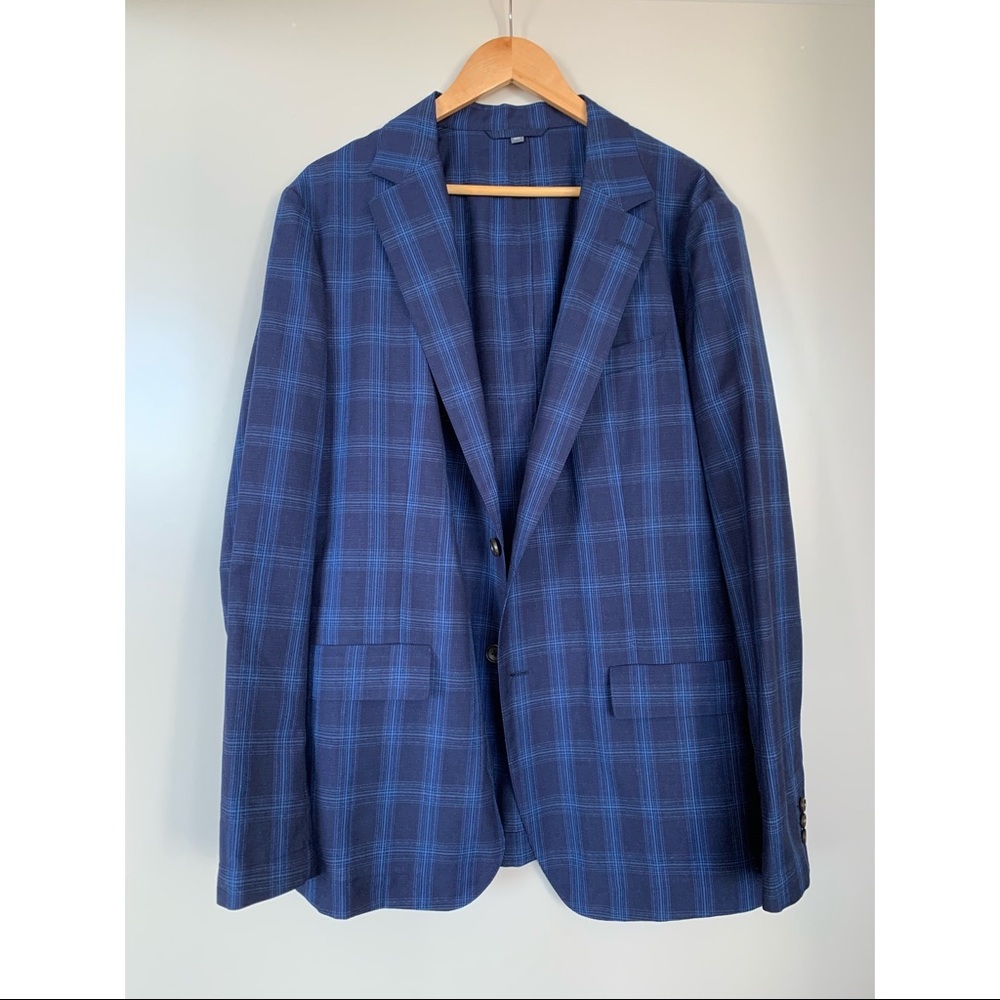 Bonobos Tollegno Italian Fabric Blue Plaid Blazer